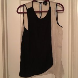 Black and white blouse